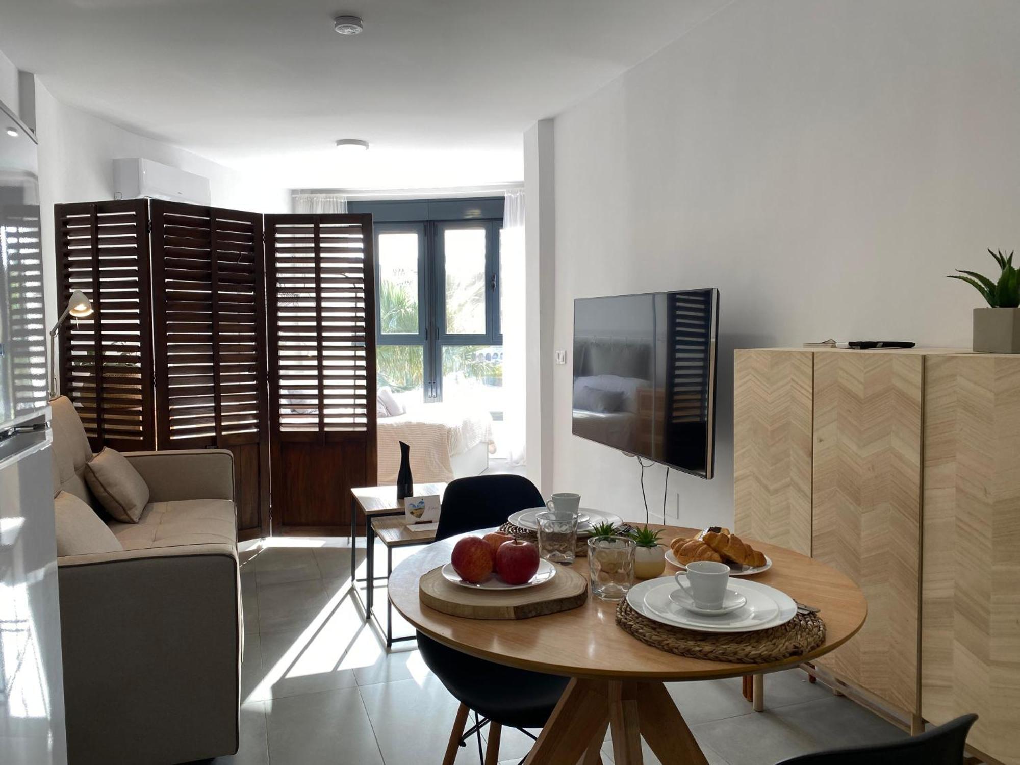 Loft primera línea playa, Cabo de Gata, Wifi Lägenhet Retamar  Exteriör bild