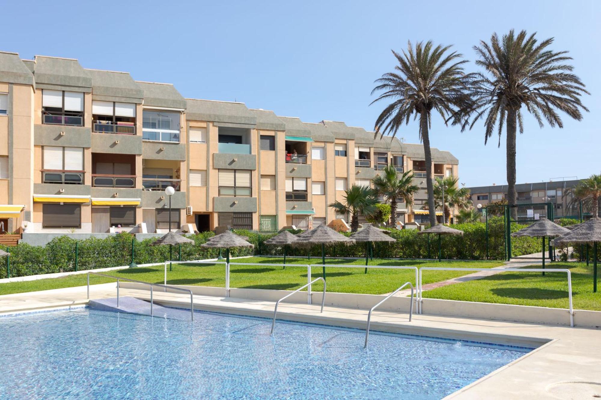 Loft primera línea playa, Cabo de Gata, Wifi Lägenhet Retamar  Exteriör bild